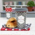 Krasilnikoff Coffee-to-go-Becher 'Live Love Laugh'